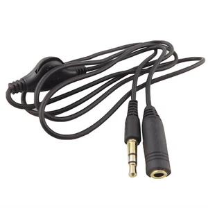 3.5mm Stereo Male to Female Audio Earphone Extension Cable w/ Volume Control 3FT - Picture 1 of 6