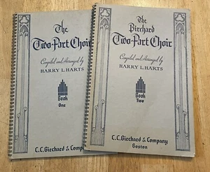 Libros de coro de dos partes Birchard una y dos partituras himnos de Harry L Harts 1937 - Imagen 1 de 6