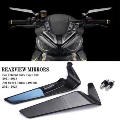 For Triumph Speed Triple 1200 RS 2018 Wind Swivel Wing Side Rear view Mirrors - Изображение 1 из 4