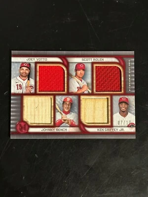 2023 Topps Museum Griffey Votto Bench Rolen Primary Pieces Quad Relic 7/10 - Image 1 of 3