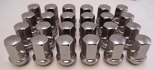 24 GMC Sierra Yukon XL Denali Savana Factory OEM Polished 14x1.5 Lugs Lug Nuts - Picture 1 of 3