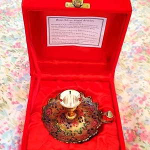 Kerzenständer Messing versilbert aus Indien - Bild 1 von 4