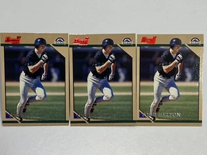 (3) 1996 Bowman TODD HELTON 1st Prospect Rookie RC #378 Rockies HOF - Picture 1 of 2