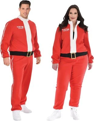 Santa Claus Track Suit Yourself Christmas Holiday Fancy Dress Up Adult Costume - Image 1 of 2
