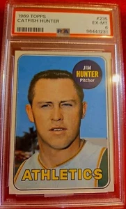 Catfish Hunter 1969 Topps #235 PSA Undergraded PSA EX Mint - New slab - Picture 1 of 10