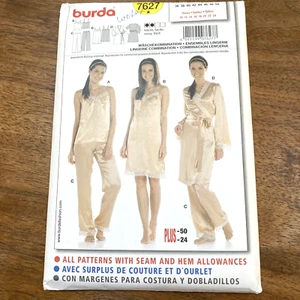 Camisa de vestido de noche Burda patrón de costura #7627 10-24 sin cortar - Imagen 1 de 6