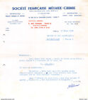 1958 STE FRANCAISE METAUX CHIMIE A PARIS-SOURCE DU ROC ST LOUIS A MONTMORILLON