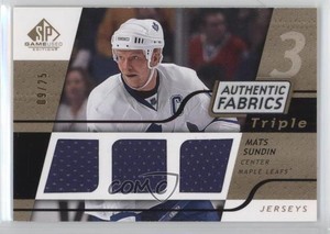 2008-09 SP Game Used Edition Authentic Fabrics Triple Gold /25 Mats Sundin HOF