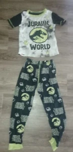 Jurrasic Park Dinosaur Lego Pajamas Sleepwear Boys Size 6 Jammies PJs 2-pc - Picture 1 of 3