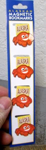 Happy Alaska Crab Magnetic Bookmarks 4 per pack - we combine & ship worldwide! - Picture 1 of 3