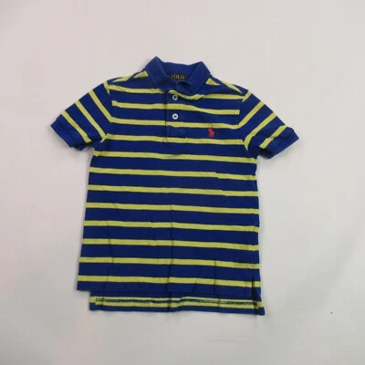 Polo Ralph Lauren Shirt Todler 4 Short Sleeve Collar Stripes Pony Lightweight - Image 1 of 4