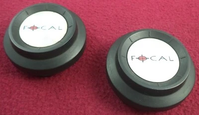 Juego de 2 tapas centrales de rueda personalizadas negras planas Focal Wheels # 89-9117-CAP Foto 1 de 4