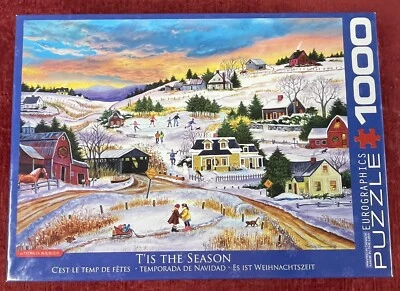 1000-Piece Jigsaw Puzzle Winter T’IS THE SEASON Eurographics by Bourque 19"x 26" - Image 1 of 4