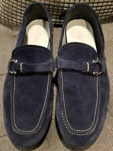 Salvatore Ferragamo Florence Blue Suede Men's Casual Loafers US 13 2E Wide
