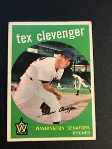 F62958 1959 Topps #298 Tex Clevenger SENATORI - Foto 1 di 1