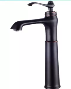 Vintage Sink Faucet for Bathroom Single Hole Basin Mixer Tap, Black Antique - Picture 1 of 4