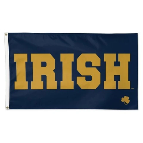 Notre Dame Fighting Irish IRISH Official NCAA Team Motto 3'x5' DELUXE FLAG Cover