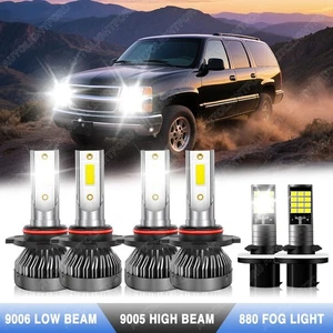 For Chevy Suburban Tahoe 2000-2006 - LED Headlight High Low Beam + Fog Light Kit - Picture 1 of 16