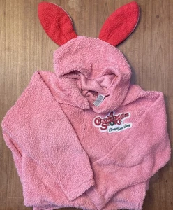 A Christmas Story gestörter Osterhase rosa Plüsch Kapuze Kostüm Pyjama groß - Bild 1 von 8