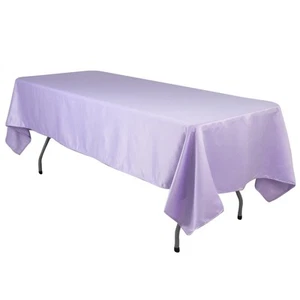 60x102" Lamour Satin Rectangular Tablecloth - Wedding PARTY Catering Event - Picture 1 of 169