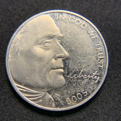 PROOF 2005 “S”- 5c Five Cents-US Jefferson Nickel!! Mirror finish [A69] - Image 1 of 4