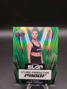 2025 Leaf Metal Power Slap #1 Paige "12 Gauge" Vanzant Green 1/1 Slap Fighting - Picture 1 of 7