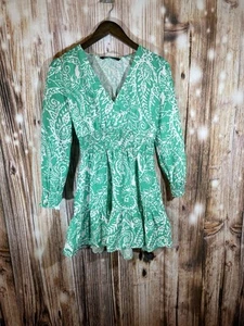 Grünes Minikleid Damen Zara Größe S Cotten Leinen  - Bild 1 von 4