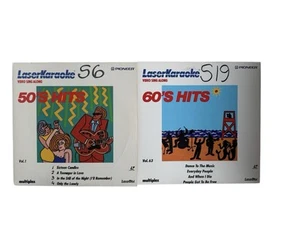Lot of 2 Vintage Pioneer Video Sing Along Laser Disc 50's 60's 8" - Picture 1 of 4