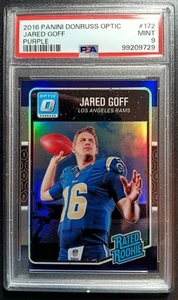 2016 Panini Donruss Optic* Rated Rookie* Purple Jared Goff #172 PSA9 MINT LIONS  - Picture 1 of 2