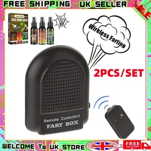 2X Electronic Remote Controlled Fart Box Machine Prank Joke Fun Fart Machine Box - Picture 1 of 17