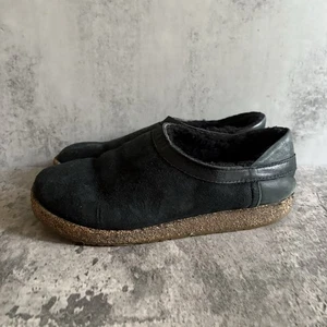 Haflinger Clogs Grizzly Größe EU 43 schwarz Wildleder Slipper Herren 10 Damen 11-12 - Bild 1 von 8