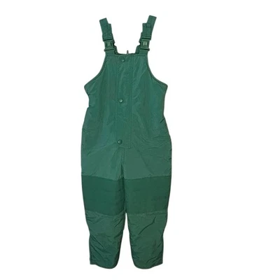 Vintage Sesame Street Overall Snow Pants Girls/Boys 4T | Dark Green Utility  - Image 1 of 4