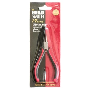BeadSmith® Super-fine Ergonomic Round Nose Pliers with Double Spring * Tools - Picture 1 of 2