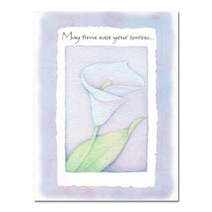 SYMPATHY Card, by American Greetings, Ease Your Sorrow Flowers Purple + Envelope - Picture 1 of 5