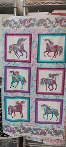 "Believe in Unicorns", Panel, White, Benartex, panel - Picture 1 of 3