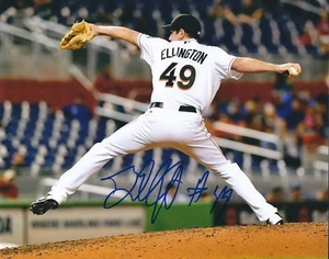 AUTOGRAPHED BRIAN ELLINGTON Miami Marlins 8X10 photo - COA  - Picture 1 of 1