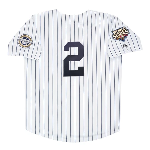 Derek Jeter 2009 New York Yankees World Series White Home Men's Jersey (S-3XL) Cover