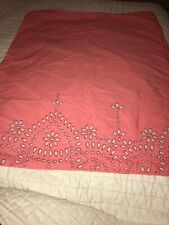 Anthology Single Standard Cotton Salmon Eyelet Pillowcase Bedding Bedroom Linens