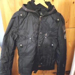 G Star Raw Youth's Black Quilted Hooded Jacket Size Large - Picture 1 of 14