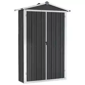 Garden Shed Outdoor Storage Tool Workshop Sheds Steel Dark Grey 116x45x175cm - Picture 1 of 8