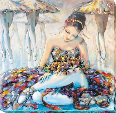 DIY Bead Embroidery Needlepoint Kit "After the premiere " Stitching Handmade - Image 1 of 4