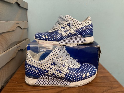 2015 Colette Asics Gel Lyte Iii 3 a pois blu punto bianco 25° anniversario
