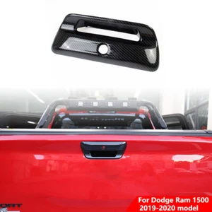 Carbon Fiber Style Car Rear Trunk Door Handle Trim Cover For Dodge Ram 2019-2025 - Picture 1 of 12
