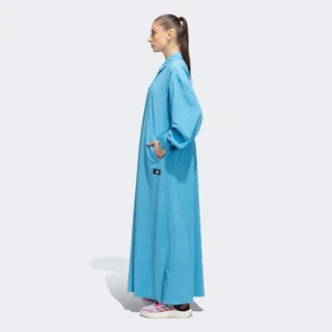 NEW! AUTHENTIC ADIDAS FUTURE ICONS LONG COVER UP TRACK JACKET SKY BLUE ABAYA - Picture 1 of 7
