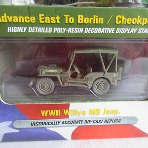 NIB JOHNNY LIGHTNING 1:64 ARMY JEEP WILLYS DIORAMA EAST TO BERLIN WWII GREATEST - Picture 1 of 5