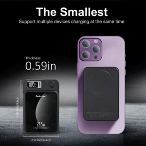 Wireless Power Bank 10000mAh Magnetisch Batterie Ladegerät für iPhone 15/14 - Zdjęcie 1 z 19