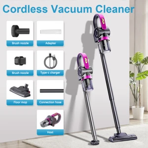 3 In 1 Rechargeable Upright Vacuum Cleaner Handheld Cordless Hoover HEPA Filter - Picture 1 of 16