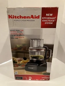 KitchenAid KFP0922OB Onyx Black 9-cup Food Processor + Extras - Brand New ! - Picture 1 of 7