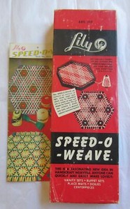 Vtg Lily 717 Speed-O-Weave Loom Original Box Lily 95-S Instruction Booklet