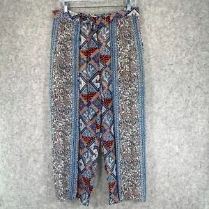 Anthropologie Elevenses Wide Leg Tie Front Wrap Boho Palazzo Pants Womens Size 6 - Picture 1 of 11